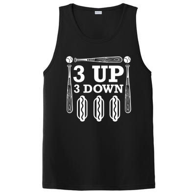 3 Up 3 Down Hotdogs Baseball Great Gift PosiCharge Competitor Tank