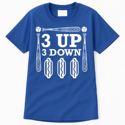 3 Up 3 Down Hotdogs Baseball Great Gift Tall T-Shirt