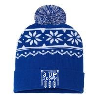 3 Up 3 Down Hotdogs Baseball Great Gift USA-Made Snowflake Beanie