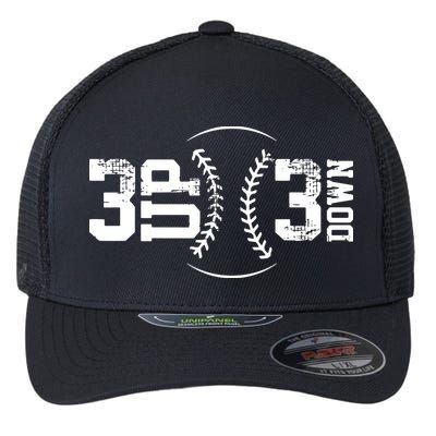 3 UP 3 Down Baseball Flexfit Unipanel Trucker Cap