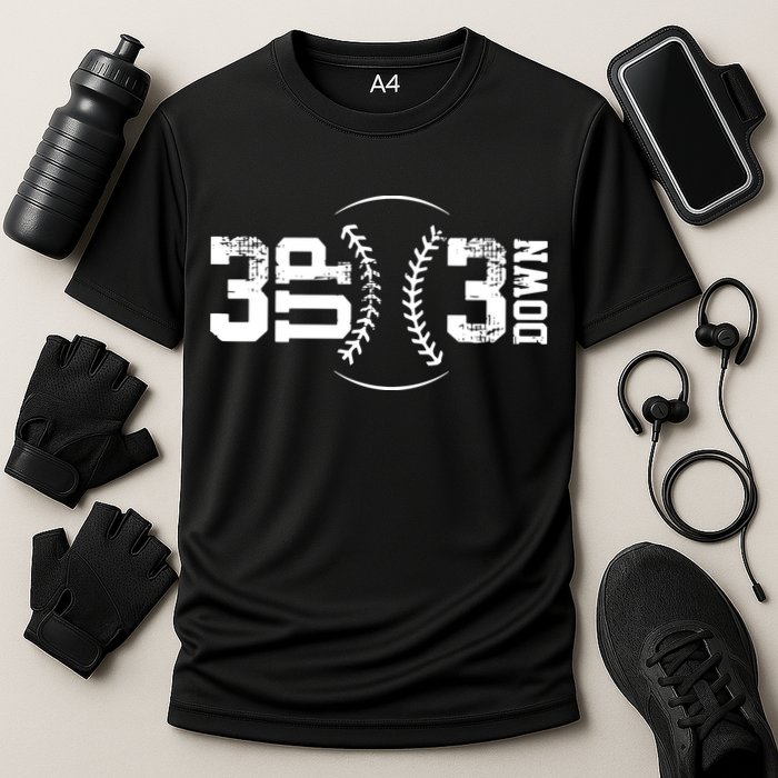 3 UP 3 Down Baseball Cooling Performance Crew T-Shirt