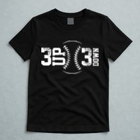 3 UP 3 Down Baseball T-Shirt