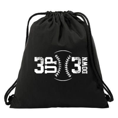3 UP 3 Down Baseball Drawstring Bag