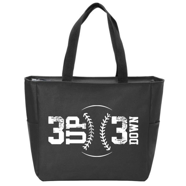 3 UP 3 Down Baseball Zip Tote Bag