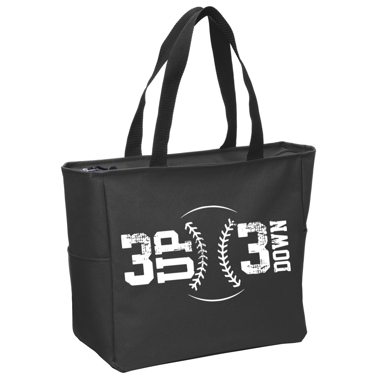 3 UP 3 Down Baseball Zip Tote Bag