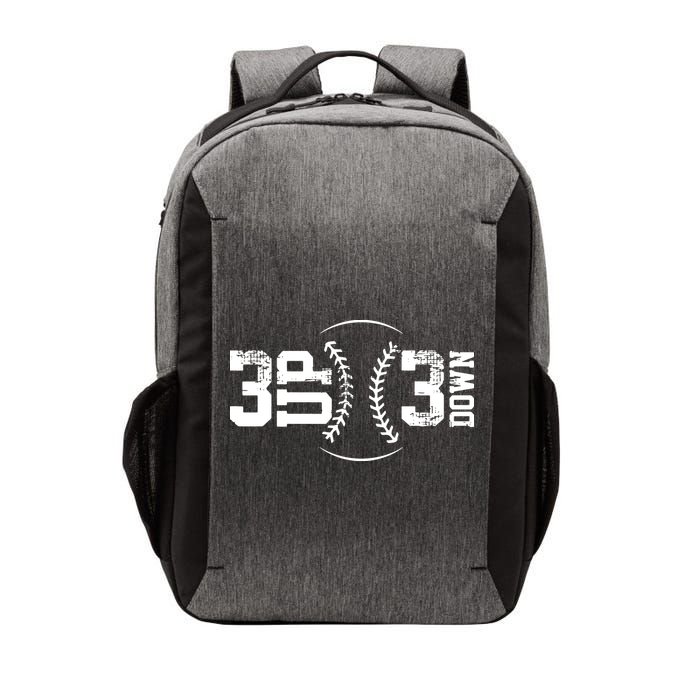 3 UP 3 Down Baseball Vector Backpack