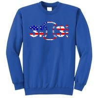 3 Up 3 Down Patriotic Baseball Softball Us Flag Gift Idea Cute Gift Sweatshirt