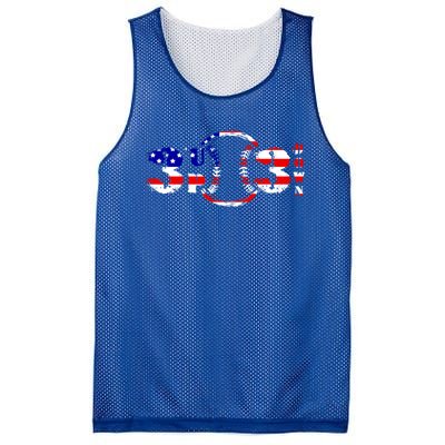 3 Up 3 Down Patriotic Baseball Softball Us Flag Gift Idea Cute Gift Mesh Reversible Basketball Jersey Tank