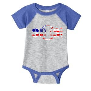 3 Up 3 Down Patriotic Baseball Softball Us Flag Gift Idea Cute Gift Infant Baby Jersey Bodysuit