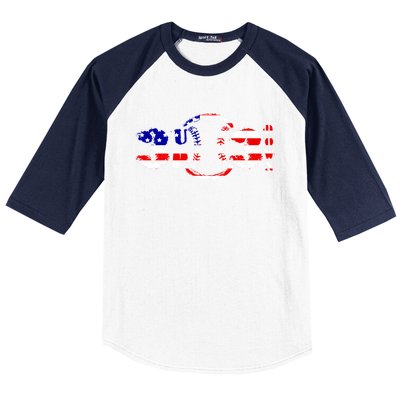 3 Up 3 Down Patriotic Baseball Softball Us Flag Gift Idea Cute Gift Baseball Sleeve Shirt