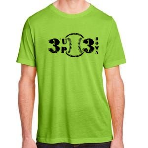 3 Up 3 Down Softball Outfit Three Up Tree Down Baseball Funny Gift Adult ChromaSoft Performance T-Shirt