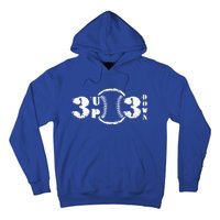 3 Up 3 Down Softball Outfit Three Up Tree Down Baseball Funny Gift Hoodie