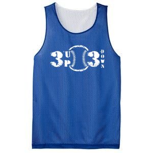 3 Up 3 Down Softball Outfit Three Up Tree Down Baseball Funny Gift Mesh Reversible Basketball Jersey Tank