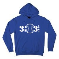 3 Up 3 Down Softball Outfit Three Up Tree Down Baseball Funny Gift Tall Hoodie