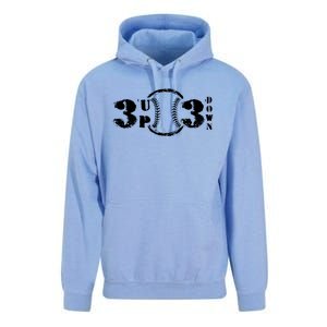 3 Up 3 Down Softball Outfit Three Up Tree Down Baseball Funny Gift Unisex Surf Hoodie