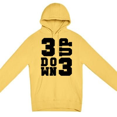 3 Up 3 Down Three Up Three Down Summer Vintage Baseball Tees Gift Premium Pullover Hoodie