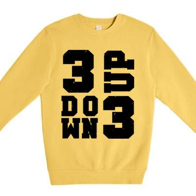 3 Up 3 Down Three Up Three Down Summer Vintage Baseball Tees Gift Premium Crewneck Sweatshirt