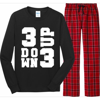 3 Up 3 Down Three Up Three Down Summer Vintage Baseball Tees Gift Long Sleeve Pajama Set