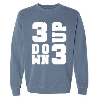 3 Up 3 Down Three Up Three Down Summer Vintage Baseball Tees Gift Garment-Dyed Sweatshirt