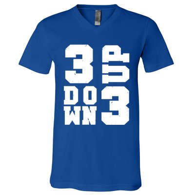 3 Up 3 Down Three Up Three Down Summer Vintage Baseball Tees Gift V-Neck T-Shirt