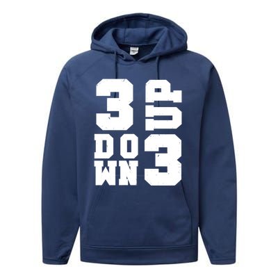 3 Up 3 Down Three Up Three Down Summer Vintage Baseball Tees Gift Performance Fleece Hoodie