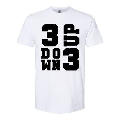 3 Up 3 Down Three Up Three Down Summer Vintage Baseball Tees Gift Softstyle CVC T-Shirt