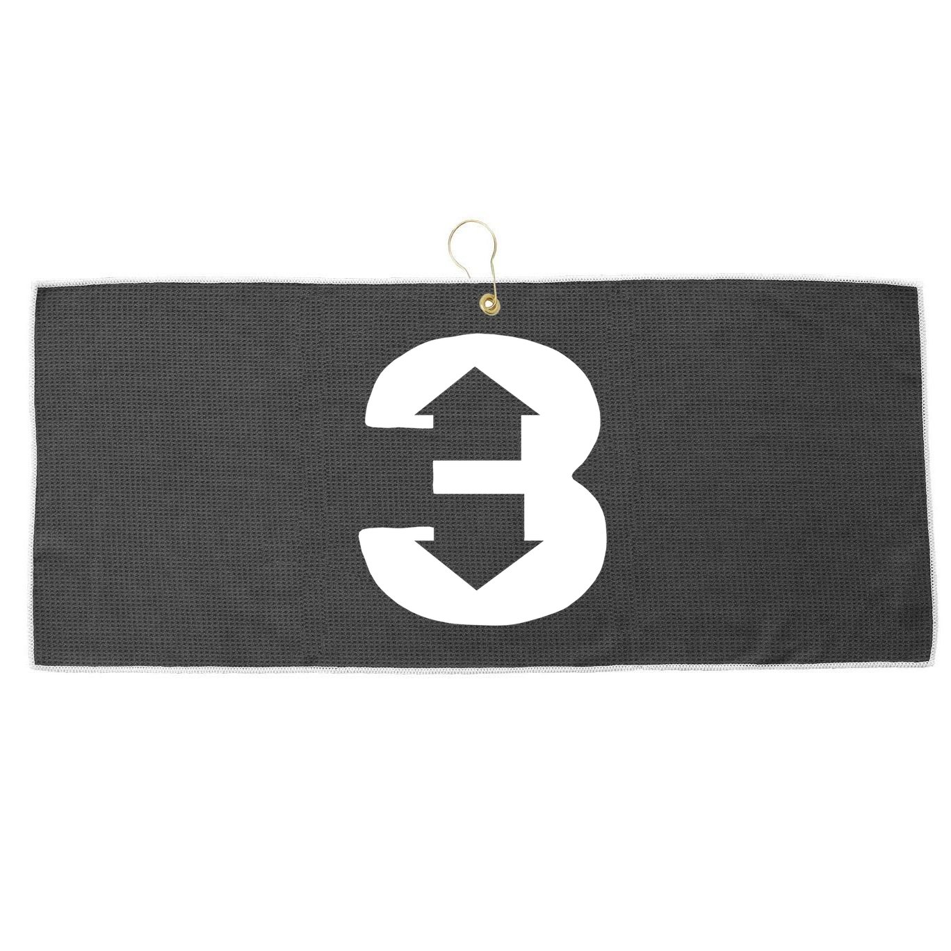 3 Up 3 Down Gift Baseball Player Gift Sport Lover Gift Large Microfiber Waffle Golf Towel