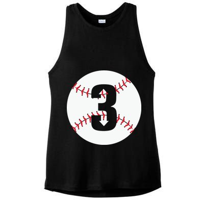 3 UP 3 Down Baseball Gift For Player Sport Team Ladies PosiCharge Tri-Blend Wicking Tank