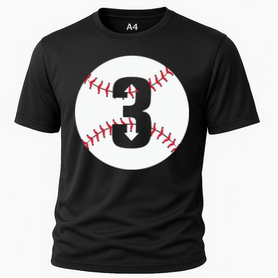 3 UP 3 Down Baseball Gift For Player Sport Team Cooling Performance Crew T-Shirt