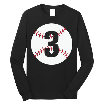 3 UP 3 Down Baseball Gift For Player Sport Team Long Sleeve Shirt