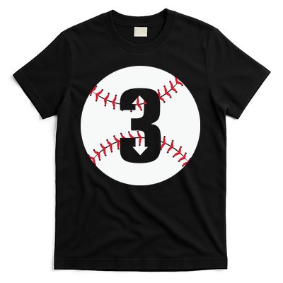 3 UP 3 Down Baseball Gift For Player Sport Team T-Shirt