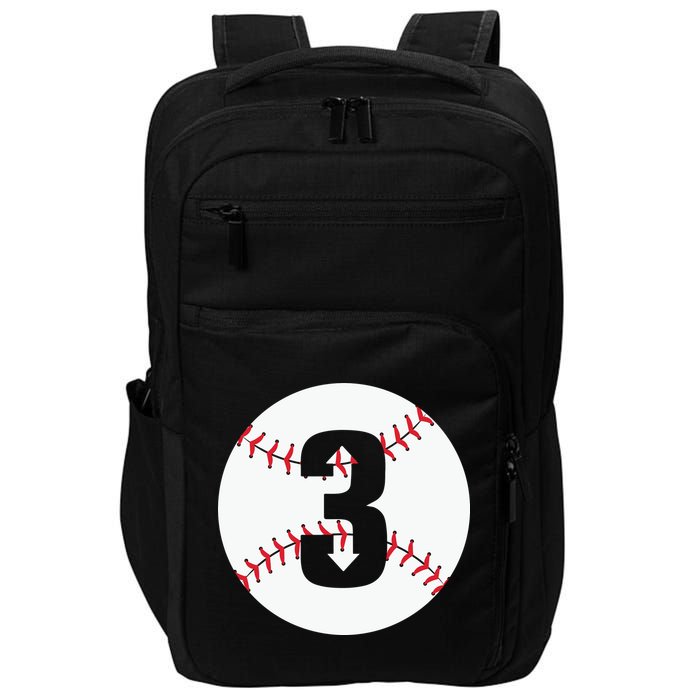 3 UP 3 Down Baseball Gift For Player Sport Team Impact Tech Backpack