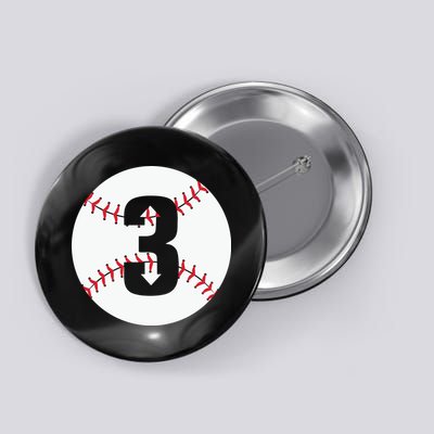 3 UP 3 Down Baseball Gift For Player Sport Team Button