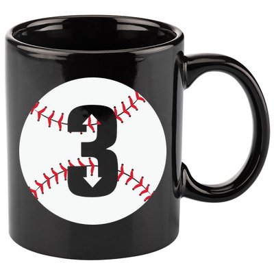 3 UP 3 Down Baseball Gift For Player Sport Team 11oz C Handle Ceramic Mug