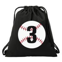 3 UP 3 Down Baseball Gift For Player Sport Team Drawstring Bag