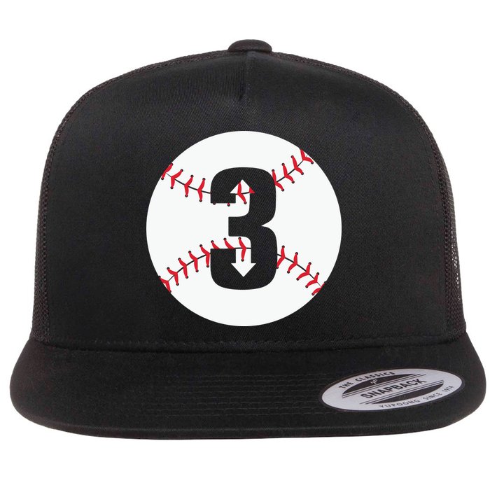 3 UP 3 Down Baseball Gift For Player Sport Team Flat Bill Trucker Hat