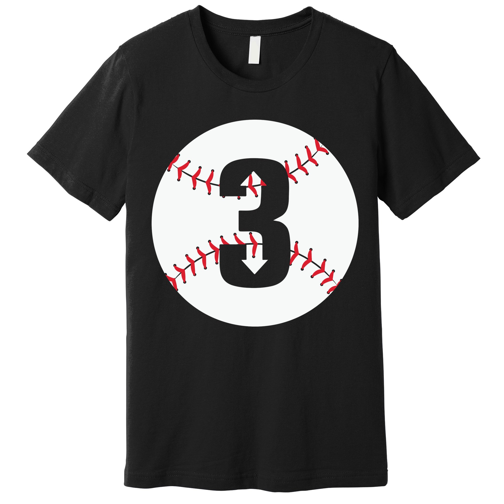 3 UP 3 Down Baseball Gift For Player Sport Team Premium T-Shirt