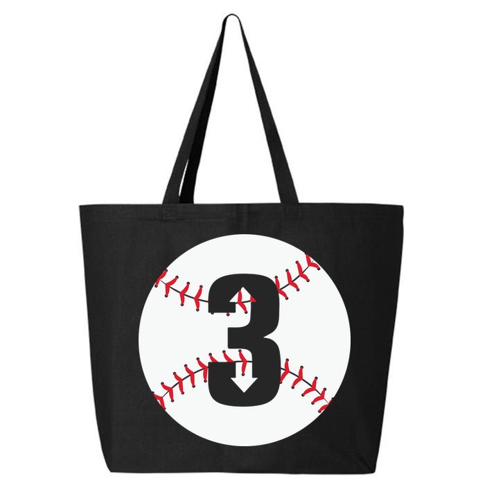3 UP 3 Down Baseball Gift For Player Sport Team 25L Jumbo Tote