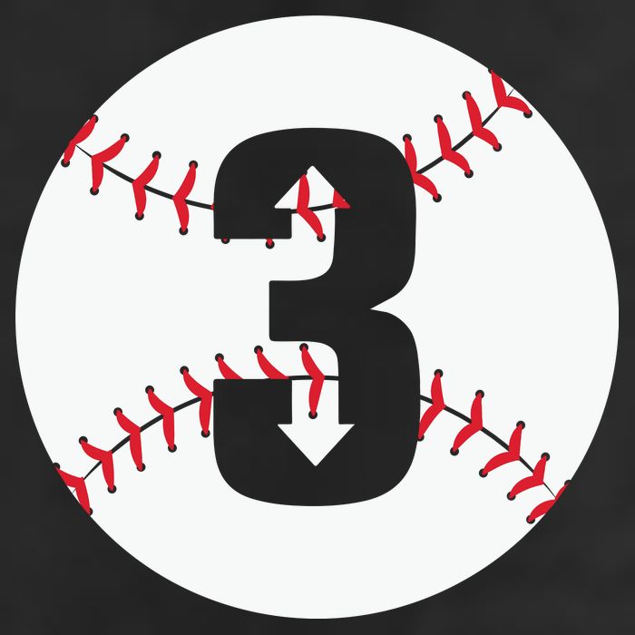 3 UP 3 Down Baseball Gift For Player Sport Team 25L Jumbo Tote