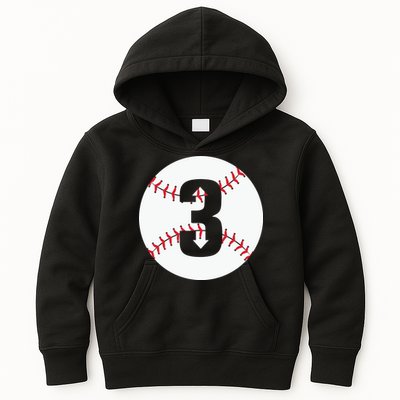 3 UP 3 Down Baseball Gift For Player Sport Team Kids Hoodie