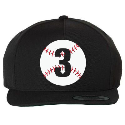 3 UP 3 Down Baseball Gift For Player Sport Team Wool Snapback Cap