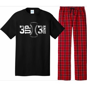 3 Up 3 Down Baseball Pajama Set