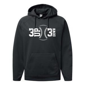 3 UP 3 Down Baseball TShirt TShirt Performance Fleece Hoodie