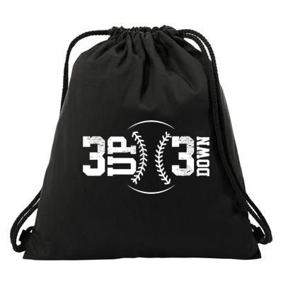 3 UP 3 Down Baseball TShirt TShirt Drawstring Bag