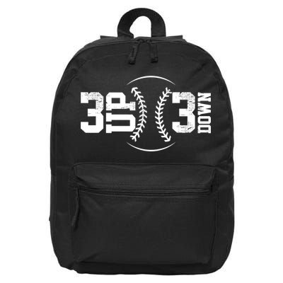 3 UP 3 Down Baseball TShirt TShirt 16 in Basic Backpack