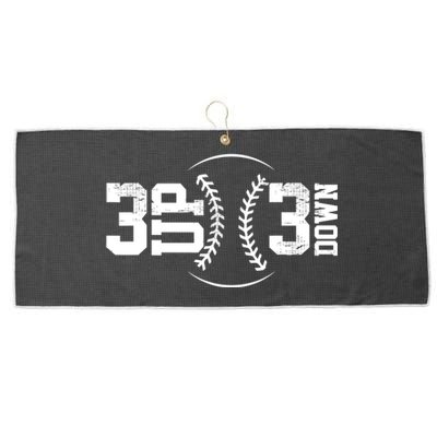 3 UP 3 Down Baseball TShirt TShirt Large Microfiber Waffle Golf Towel