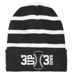 3 UP 3 Down Baseball TShirt TShirt Striped Beanie with Solid Band