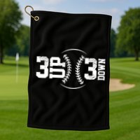 3 UP 3 Down Baseball TShirt TShirt Golf Towel