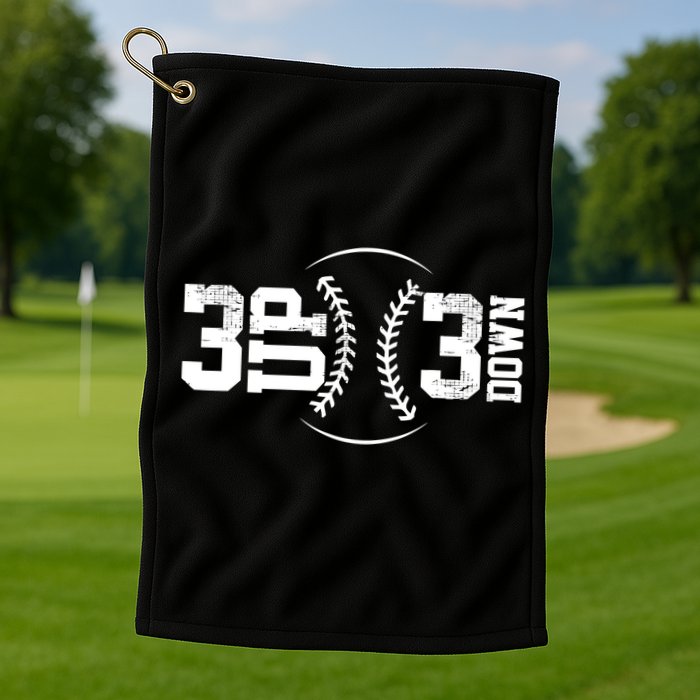 3 UP 3 Down Baseball TShirt TShirt Golf Towel
