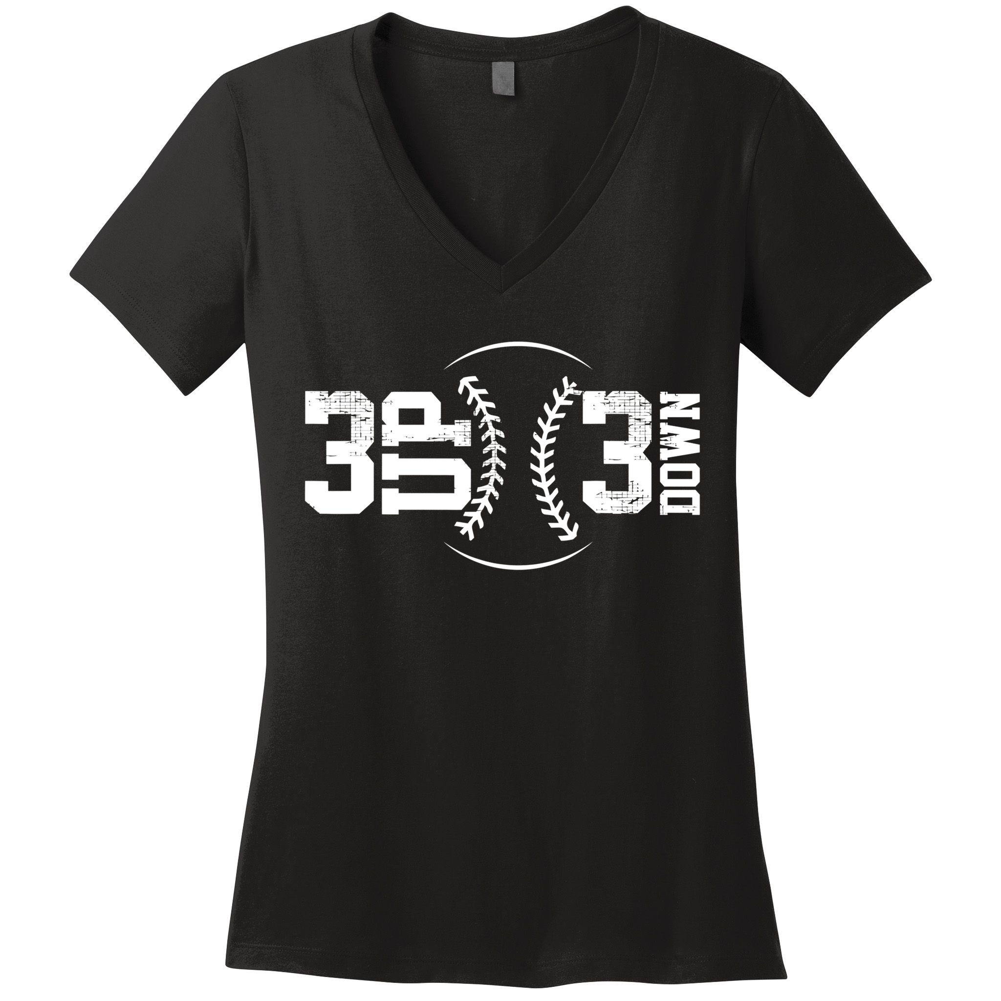 3 UP 3 Down Baseball TShirt TShirt Women's V-Neck T-Shirt
